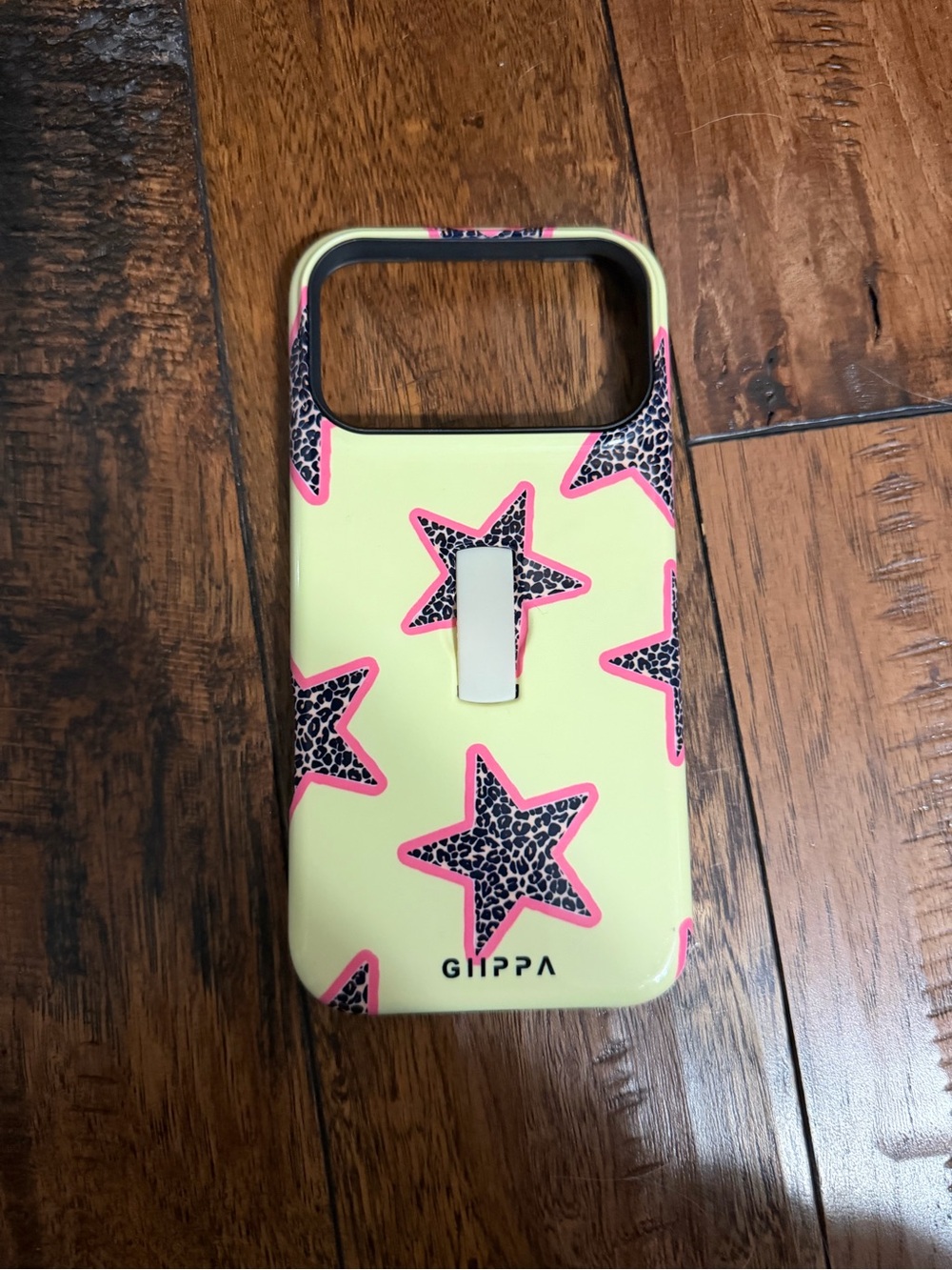 Yellow Star Print Phone Case with Pink accent iPhone 17 pro max